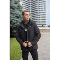 Куртка мужская Bihor демисезонная 48-58 арт.1642, Черный, XXXL