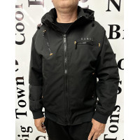 Куртка мужская демисезонная BIHOR большие размеры 54-64 р-ра , Черный, 4XL