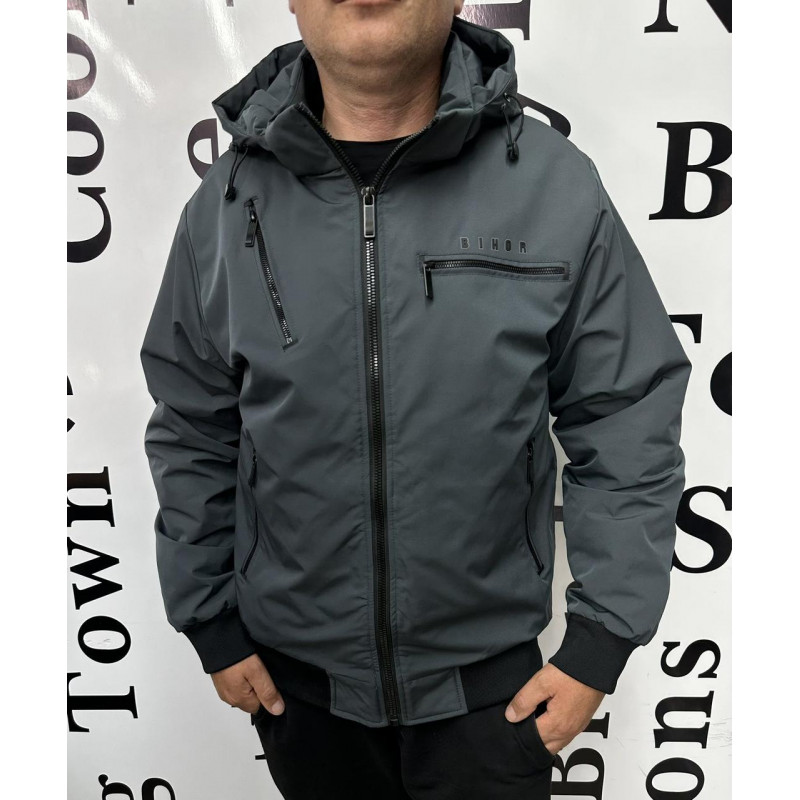 Куртка мужская демисезонная BIHOR большие размеры 54-64 р-ра , Синий,  6XL