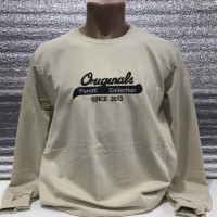 Мужской свитшот Maximo с принтом Originals, трикотаж двунитка,S, Бежевый