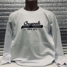 Мужской свитшот Maximo с принтом Originals, трикотаж двунитка,L, Белый