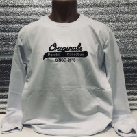 Мужской свитшот Maximo с принтом Originals, трикотаж двунитка,M, Белый