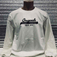 Мужской свитшот Maximo с принтом Originals, трикотаж двунитка,XXL, Молочный