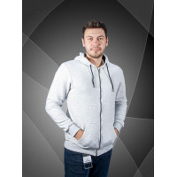 Батник худи Madmext теплый мужской L-XXXL , Серый, S, 44