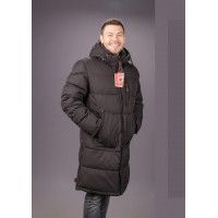 Куртка зимняя Kings Wind длинная мужская , Черный,XXXL