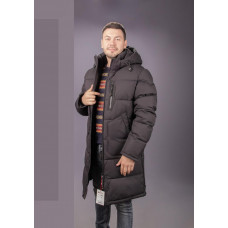 Куртка зимняя Kings Wind длинная мужская , Черный,XL