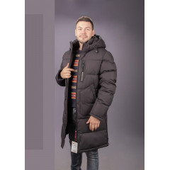 Куртка зимняя Kings Wind длинная мужская , Черный,XL