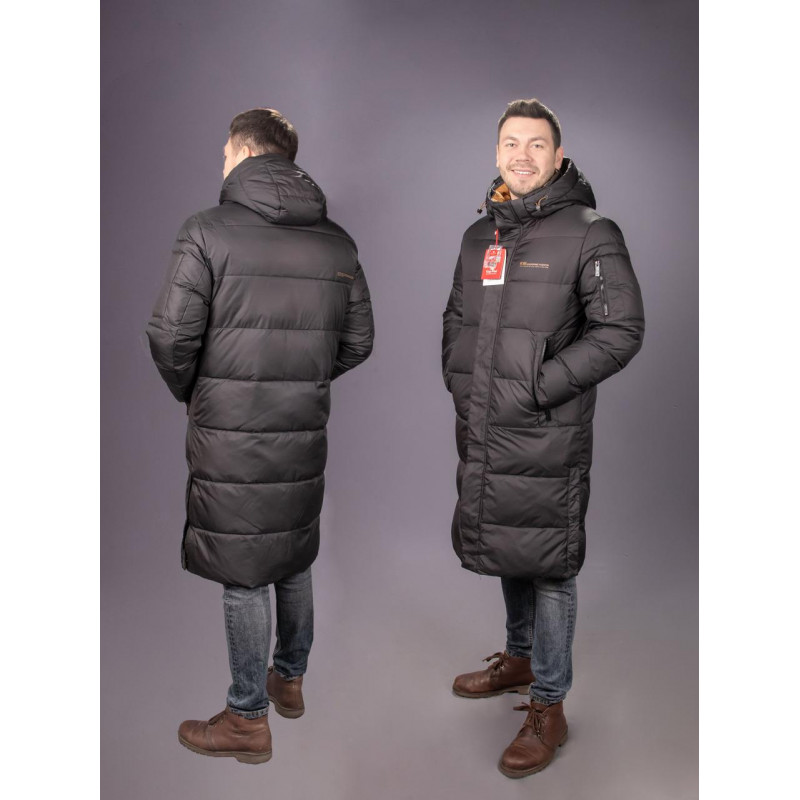 Куртка зимняя Kings Wind длинная мужская , Черный,XXL
