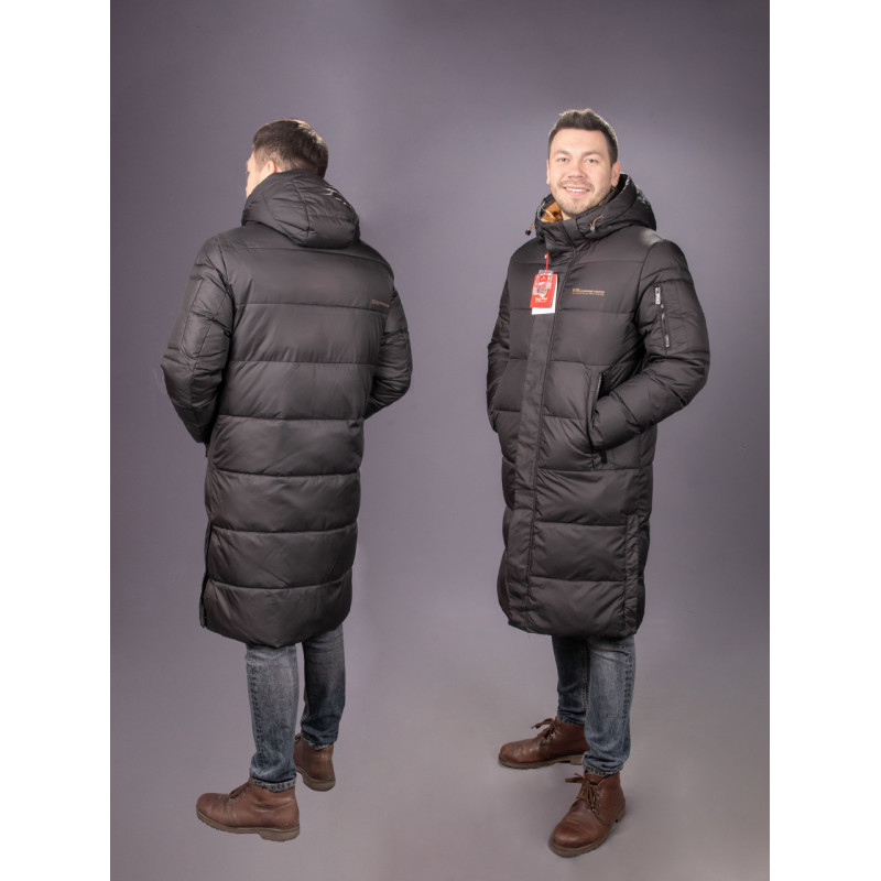 Куртка зимняя Kings Wind длинная мужская , Графит,XXL