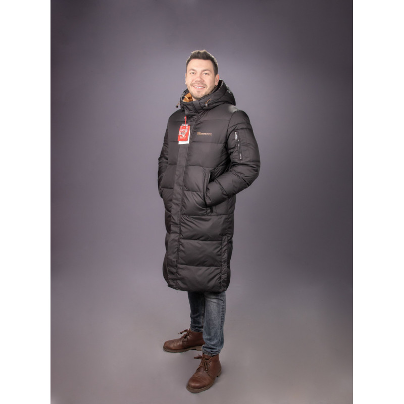 Куртка зимняя Kings Wind длинная мужская , Графит,XXXL