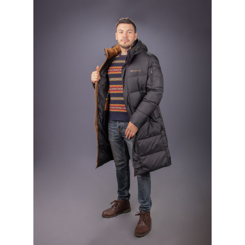 Куртка зимняя Kings Wind длинная мужская , Графит,XL