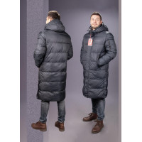 Куртка зимняя Kings Wind длинная мужская , Графит,XXL