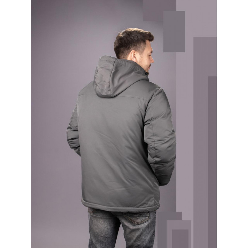 Куртка зима Panda мужская  , Серый,8XL