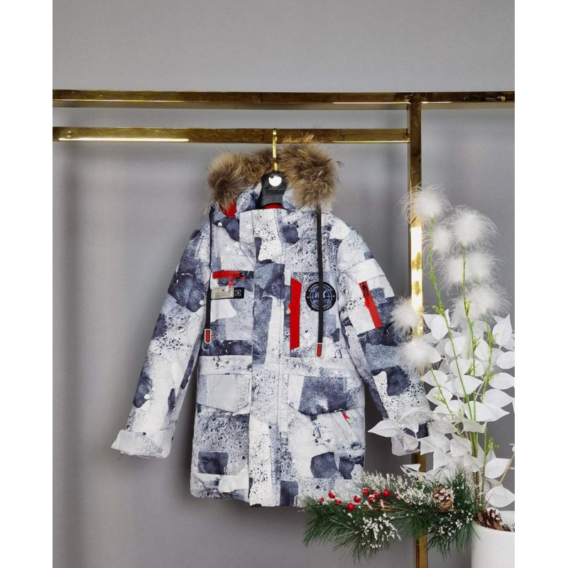 Куртка зима WKAS для мальчика 4-8 лет арт.1684, Желтый, 122