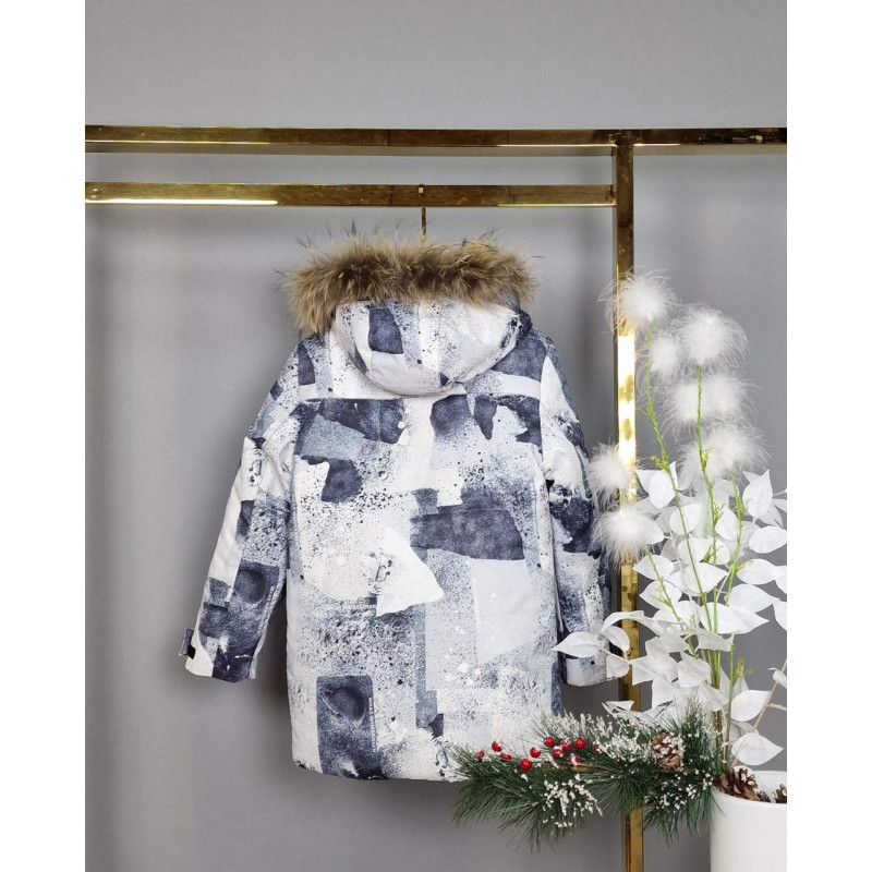 Куртка зима WKAS для мальчика 4-8 лет арт.1684, Желтый, 128