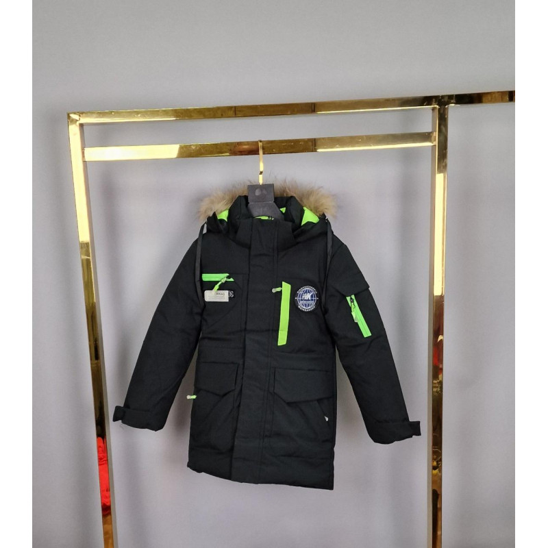 Куртка зима WKAS для мальчика 4-8 лет арт.1684, Белый, 104