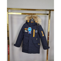 Куртка зима WKAS для мальчика 4-8 лет арт.1684, Желтый, 128