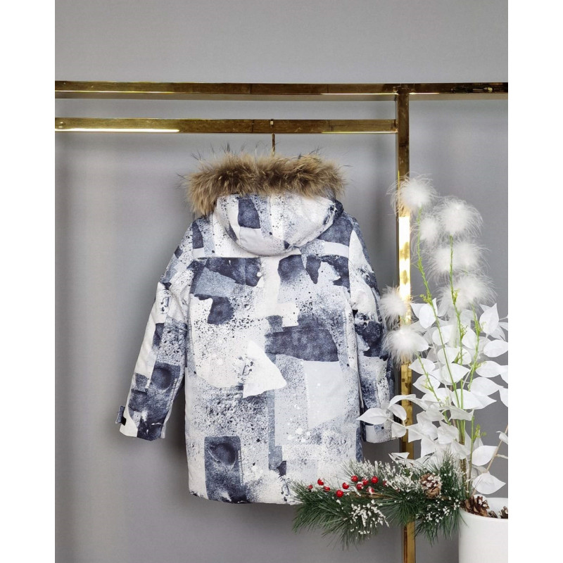 Куртка зима WKAS для мальчика 4-8 лет арт.1684, Белый, 104