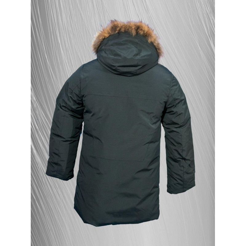 Куртка зима Lys-Orel для мальчика 6-10 лет арт.1686, Темно-зеленый, 134