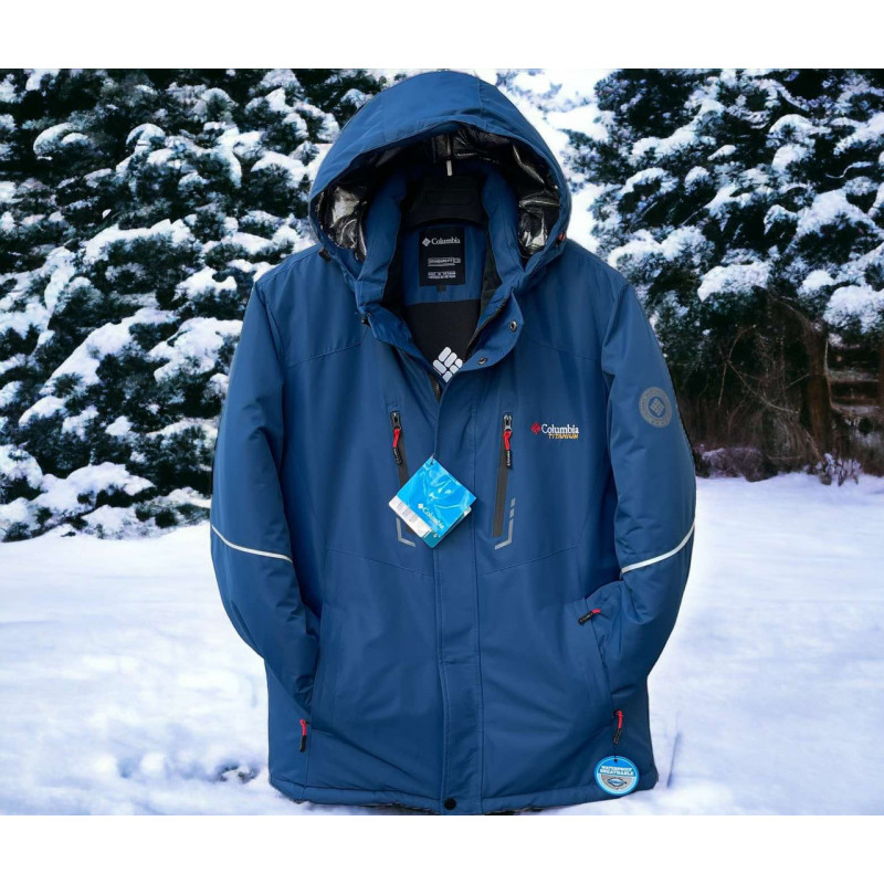 Куртка термо зима Snow  4XL-8XL большие размеры , Темно-синий,7XL