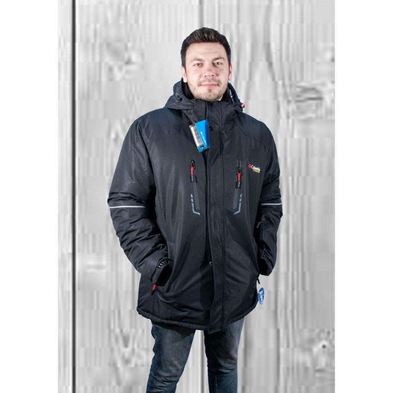 Куртка термо зима Snow  4XL-8XL большие размеры , Черный,7XL