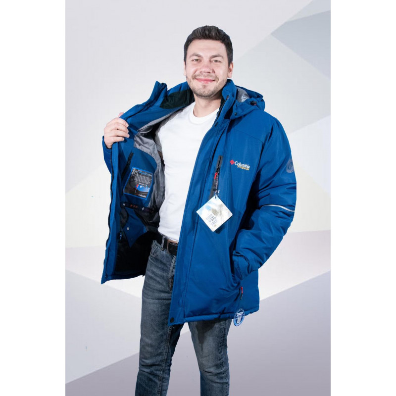 Куртка термо зима Snow  4XL-8XL большие размеры , Синий,6XL