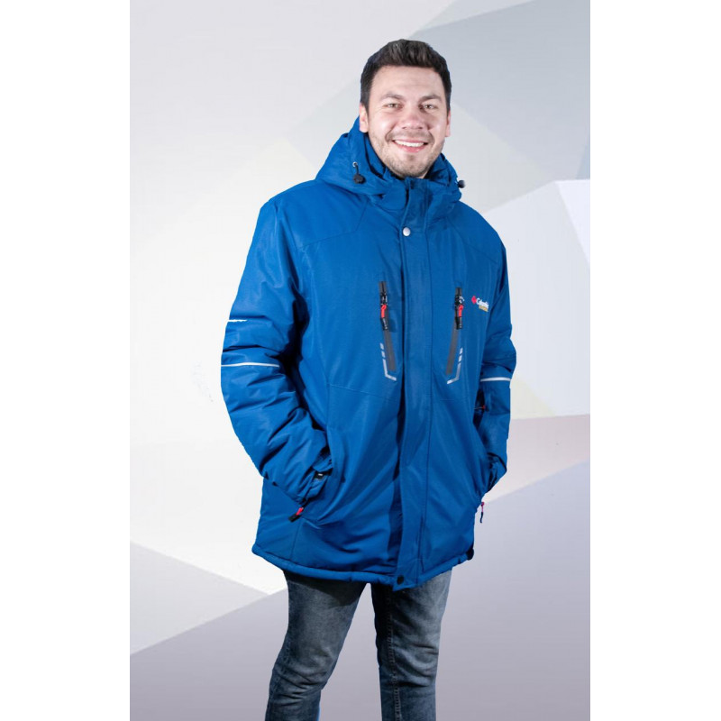 Куртка термо зима Snow  4XL-8XL большие размеры , Синий,5XL