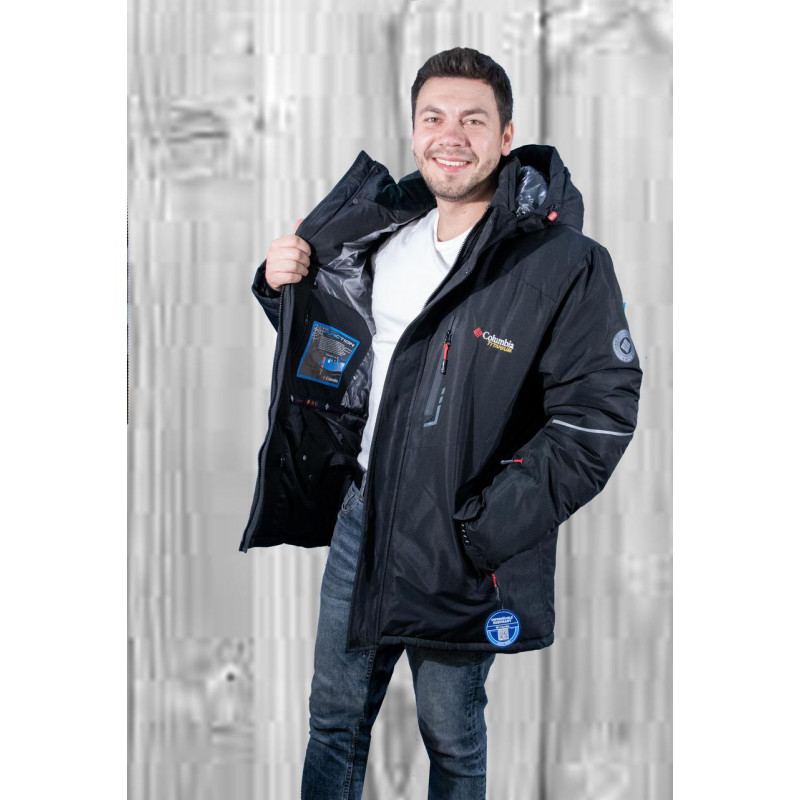 Куртка термо зима Snow  4XL-8XL большие размеры , Черный,5XL