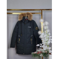 Куртка зима Lys-Orel для мальчика 10-17 лет арт.1708, Зеленый, 170