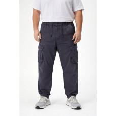 Джоггеры штаны карго Iteno мужские зимние с манжетом, теплые, коттон с флисом, Турция,36, Серый