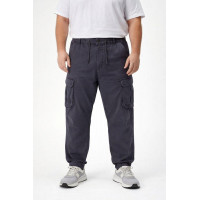 Джоггеры штаны карго Iteno мужские зимние с манжетом, теплые, коттон с флисом, Турция,38, Серый