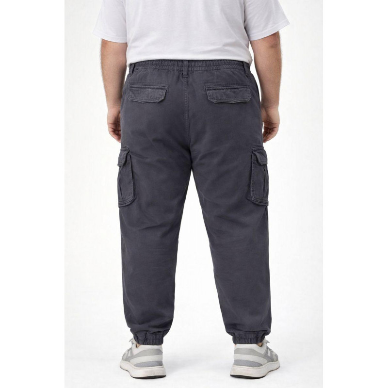 Джоггеры штаны карго Iteno мужские зимние с манжетом, теплые, коттон с флисом, Турция,32, Серый