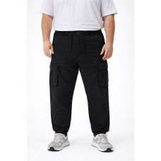 Джоггеры штаны карго Iteno мужские зимние с манжетом, теплые, коттон с флисом, Турция,31, Черный