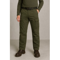 Штаны карго мужские зимние Iteno (Tophero) с флисом, 6 карманов, прямые хлопковые,33, Хаки