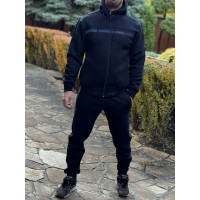 Костюм спортивный мужской Cramp теплый на флисе с манжетами M-XXXL (Турция),M, Темно-синий