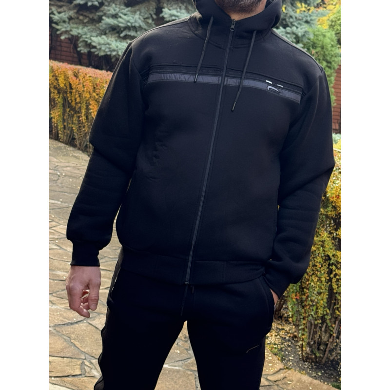 Костюм спортивный мужской Cramp теплый на флисе с манжетами M-XXXL (Турция),XXL, Черный