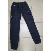 Джинсы Seagull карго теплые на флисе для подростка 8-16 лет , Цвет Черный 134