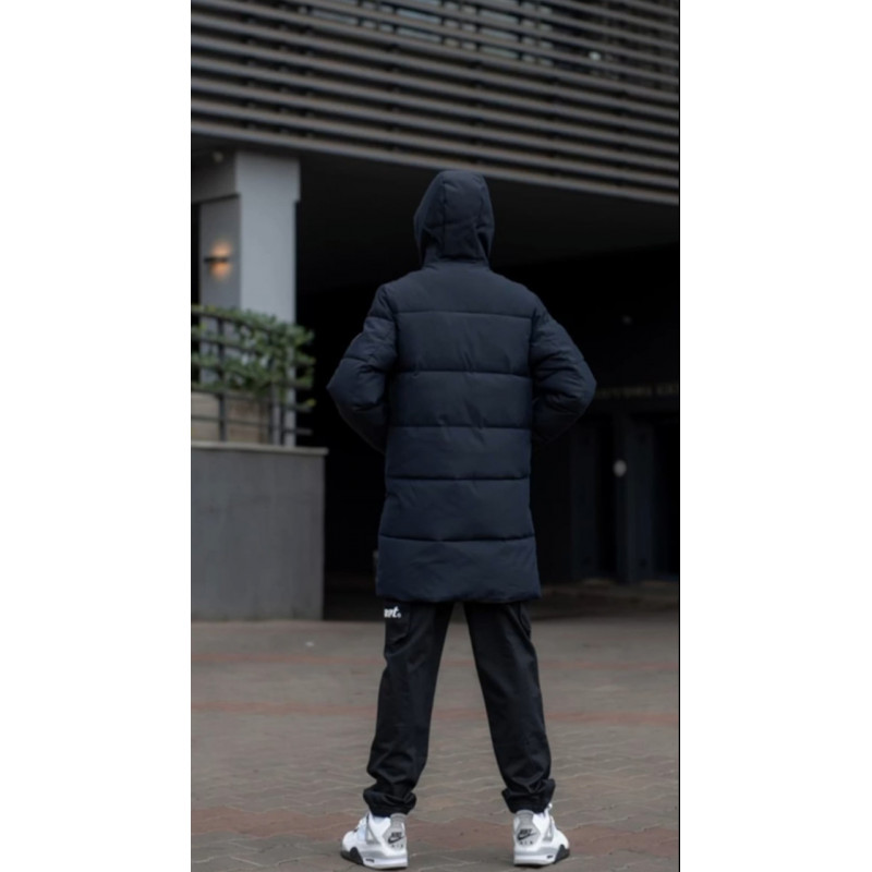 Куртка зимняя Bihor для мальчика 9-16 лет длинная, Темный хаки, 140