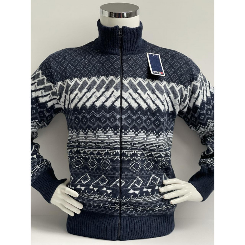 Кофта для подростка 7-13 лет FIVE теплый стойка, Синий,  152