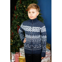 Кофта для подростка 7-13 лет FIVE теплый стойка, Синий,  152