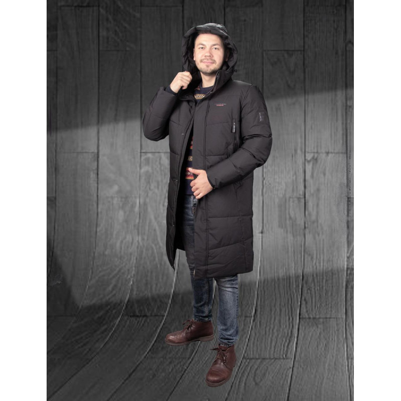 Куртка зимняя Zaka длинная мужская , Темно-синий,4XL