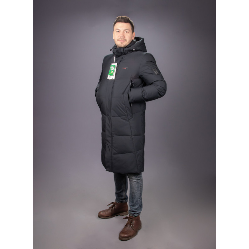 Куртка зимняя Zaka длинная мужская , Темно-синий,4XL