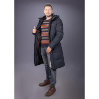 Куртка зимняя Zaka длинная мужская , Темно-синий,L