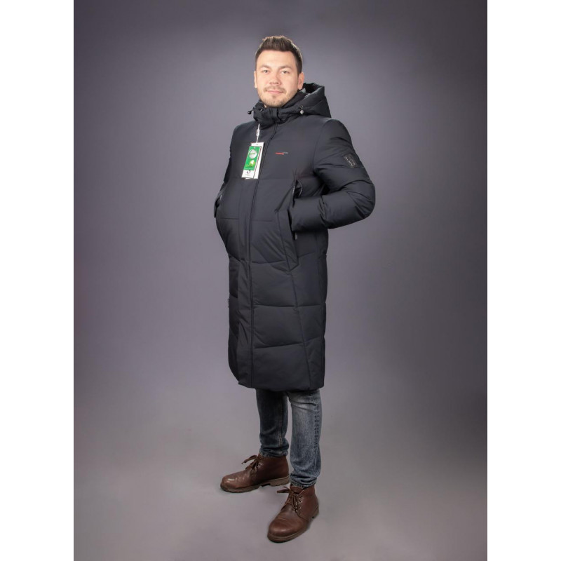 Куртка зимняя Zaka длинная мужская , Темно-синий,XXL