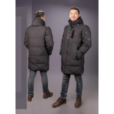 Куртка зимняя Bihor длинная мужская  , Черный,XXXL, 54