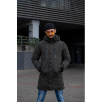 Куртка зимова Bihor довга чоловіча , Хакі,L, 48