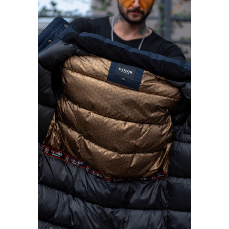 Куртка зимова Bihor довга чоловіча , Хакі,4XL, 56