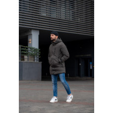 Куртка зимняя Bihor длинная мужская  , Коричневый,M, 46