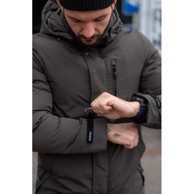 Куртка зимняя Bihor длинная мужская  , Коричневый,XL, 50