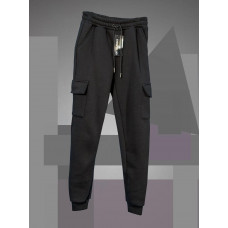 Джогеры теплые Stone Island для мальчика 8-16 лет арт.1743, Черный, 176